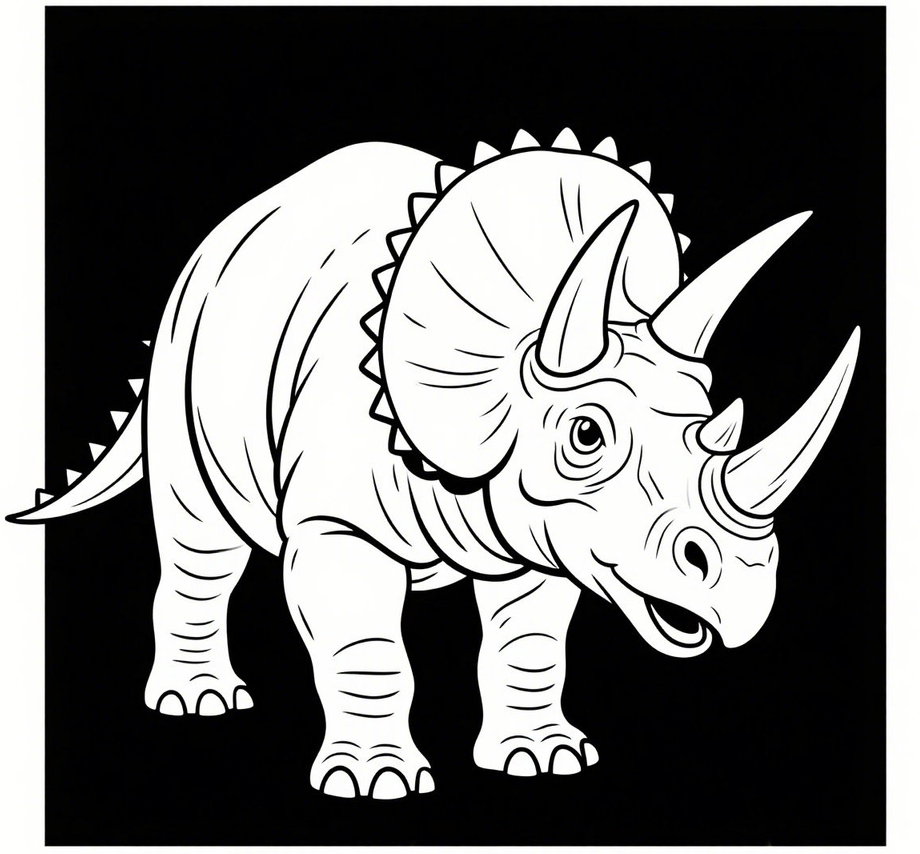 子供用の恐竜の塗り絵_スピノサウルス